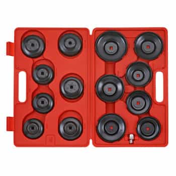 Clé pour filtre à huile, 15 pièces