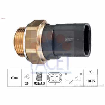 Interrupteur de température, ventilateur de radiateur Made in Italy - OE Equivalent 7.5117 Facet