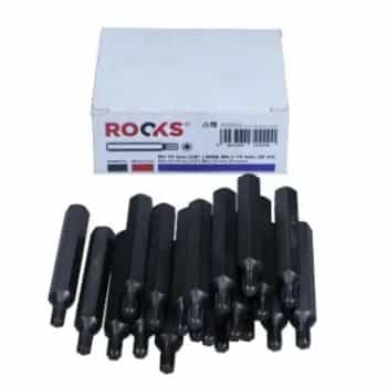 Rooks Bit 10 mm (3/8") Ribe M6 x 75 mm, 20 pièces