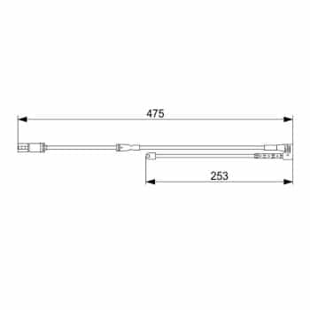 Contact d'avertissement, usure des plaquettes de frein 1 987 473 548 Bosch