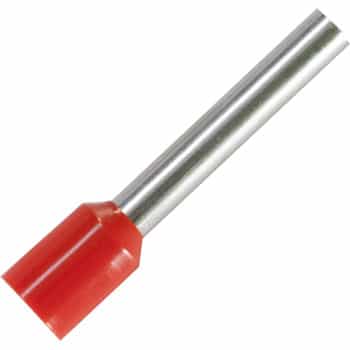 Embout pour câble de taille : 4,0 mm² avec isolation rouge