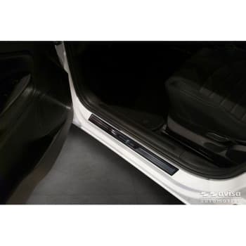 Garnitures de seuil de porte universelles Avisa « Shadow Premium » en aluminium/noir - 2 pièces -