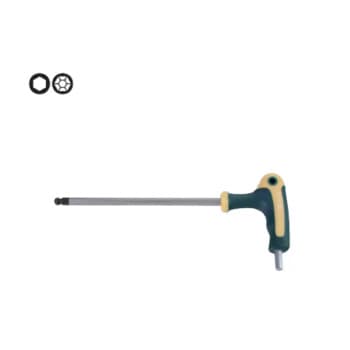 Clé à douille sphérique Force à poignée en T 4 mm